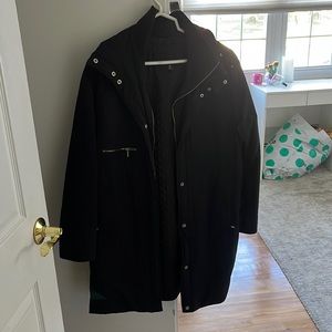 Lands End Black Parka